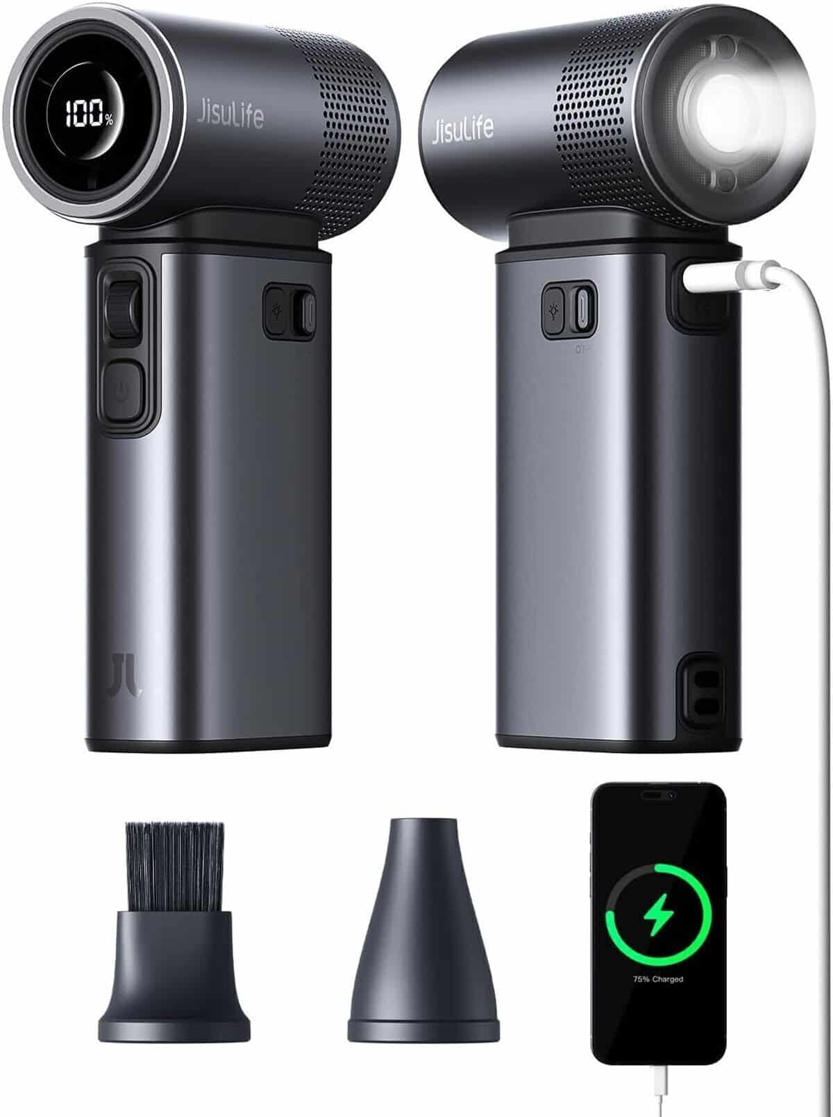 Test : ventilateur portable JISULIFE 5 en 1, 9000 mAh