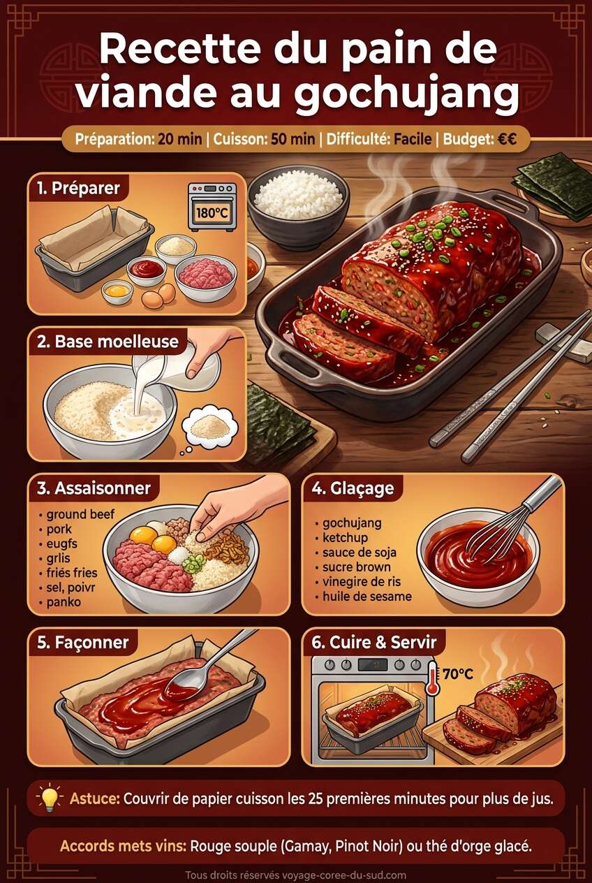 Fiche recette Recette du pain de viande au gochujang Fiche recette Recette du pain de viande au gochujang