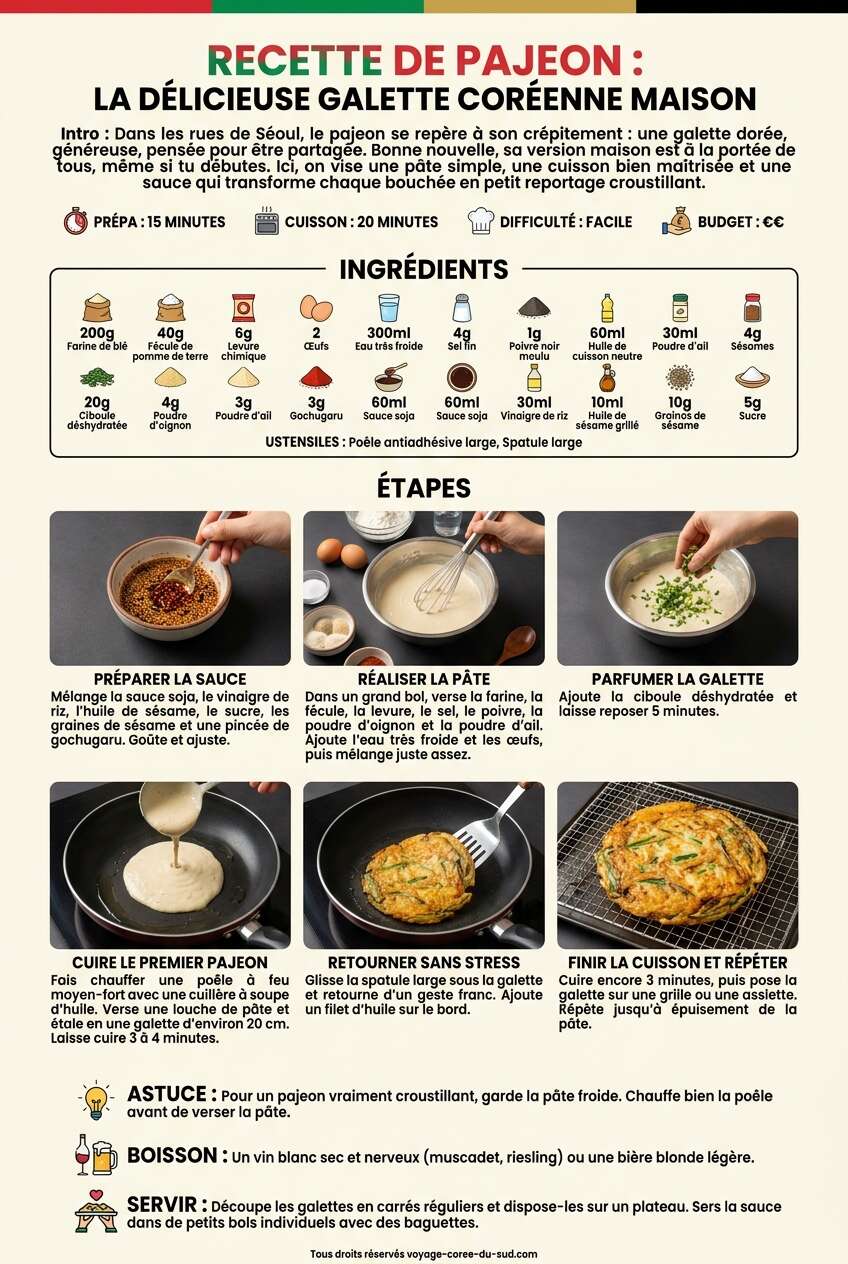Fiche recette Recette de pajeon : la délicieuse galette coréenne maison Fiche recette Recette de pajeon : la délicieuse galette coréenne maison