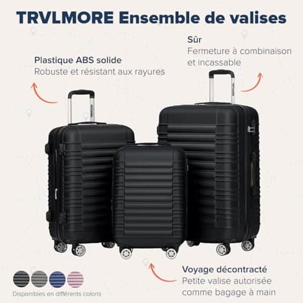 Découvrez notre test détaillé du set de valises rigides 3 pièces TRVLMORE noir : qualité, durabilité et fonctionnalités pour vos voyages.