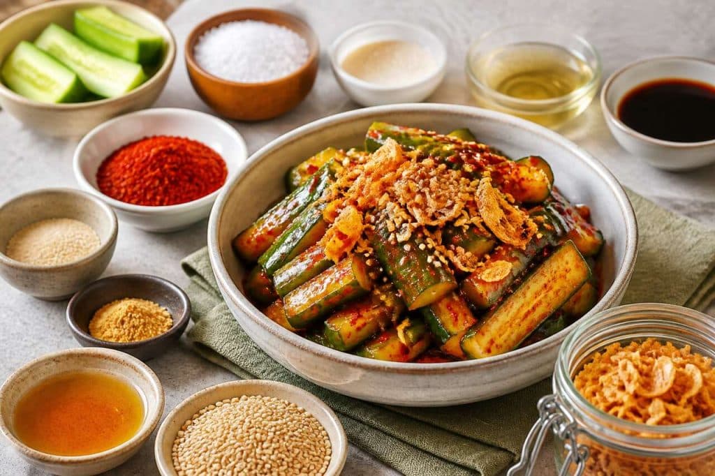 Recette de kimchi de concombre coréen facile et rapide