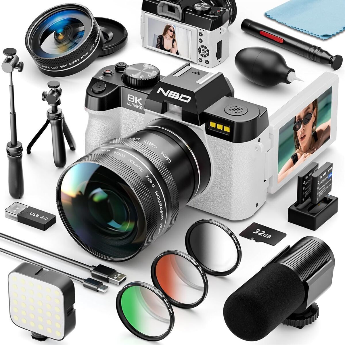 Test : nBD appareil photo 8K 64MP avec kit complet