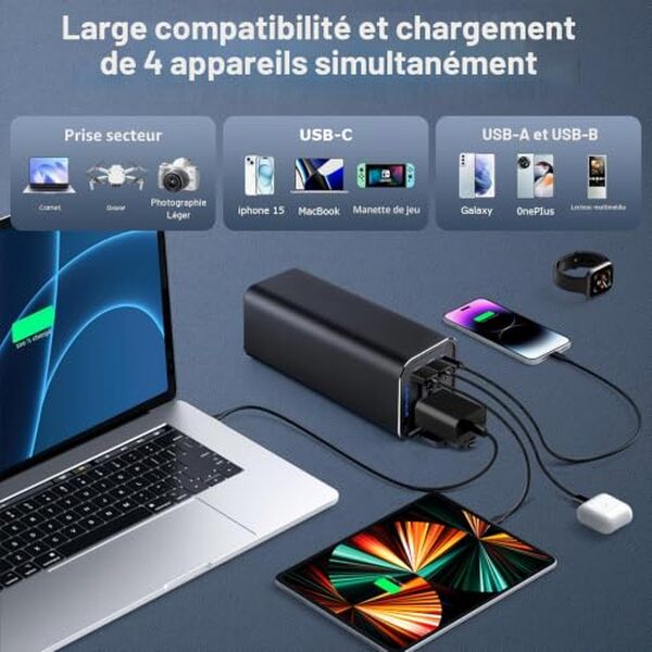 Découvrez notre test complet du powerbank P6 27000 mAh : une batterie externe performante pour recharger tous vos appareils. Autonomie, rapidité et qualité au rendez-vous.
