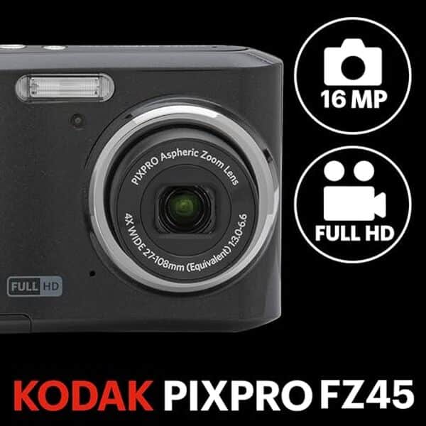 Découvrez notre test complet du Kodak Pixpro FZ45, l'appareil photo compact performant avec 16, 44 mégapixels. Avis, caractéristiques et performances détaillées. 