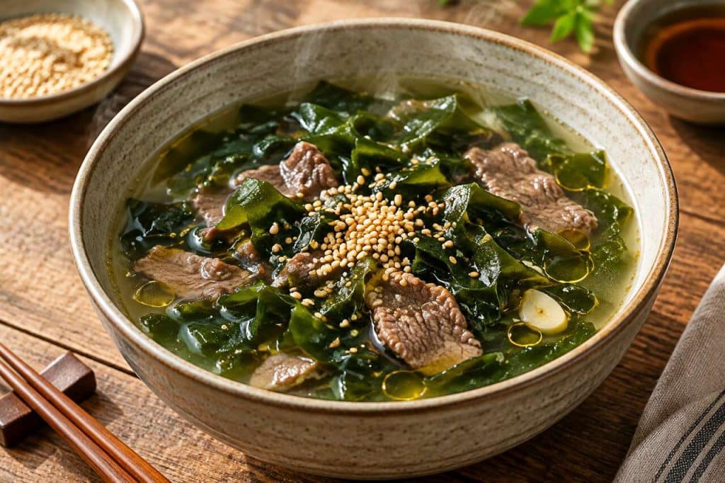 Recette de la soupe aux algues coréenne (miyeok-guk)