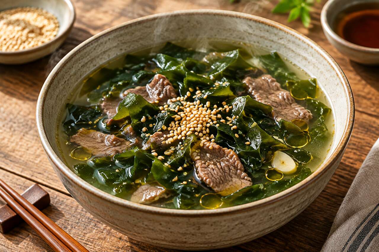 Recette de la soupe aux algues coréenne (miyeok-guk)