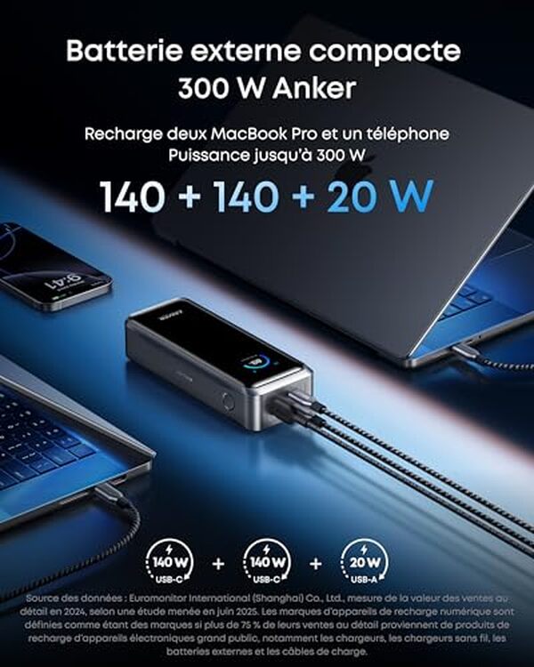 Découvrez notre test détaillé de la batterie externe Anker Prime 26250 mAh : capacité, puissance et polyvalence pour tous vos appareils. Avis et performances.