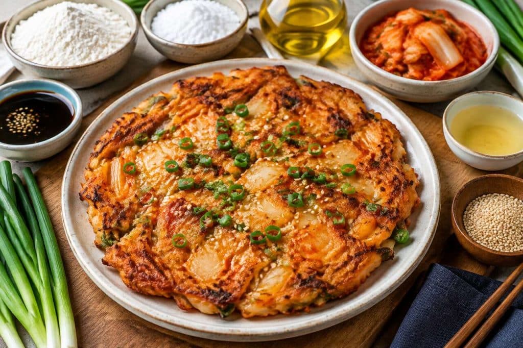 Recette de la galette au kimchi coréenne