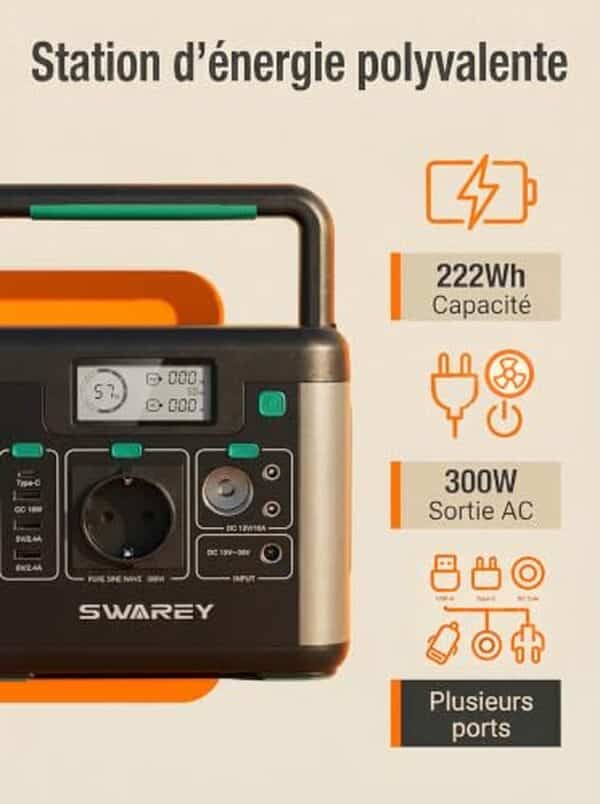 Découvrez notre test détaillé du générateur portable SWAREY S160 300W : autonomie, performance et fiabilité pour vos besoins énergétiques mobiles. 