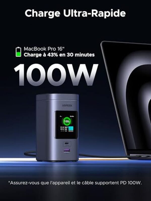 Découvrez notre test détaillé de la batterie externe UGREEN Nexode 145W. Puissance, compatibilité et performances : tous les détails pour choisir votre chargeur portable idéal. 