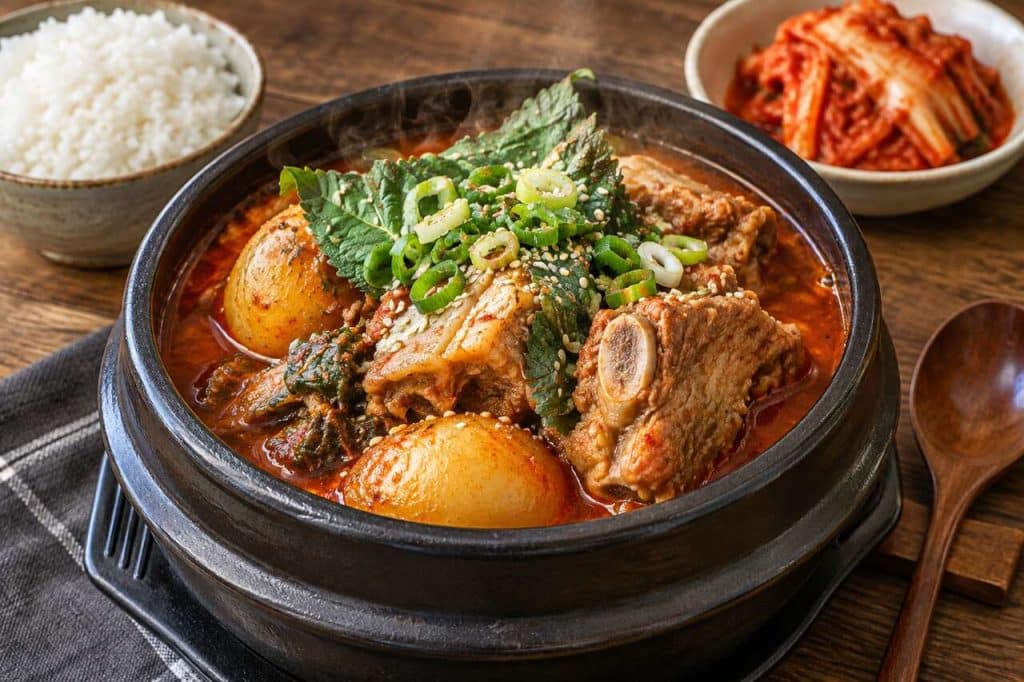 Recette de gamjatang : la soupe coréenne au porc et pommes de terre