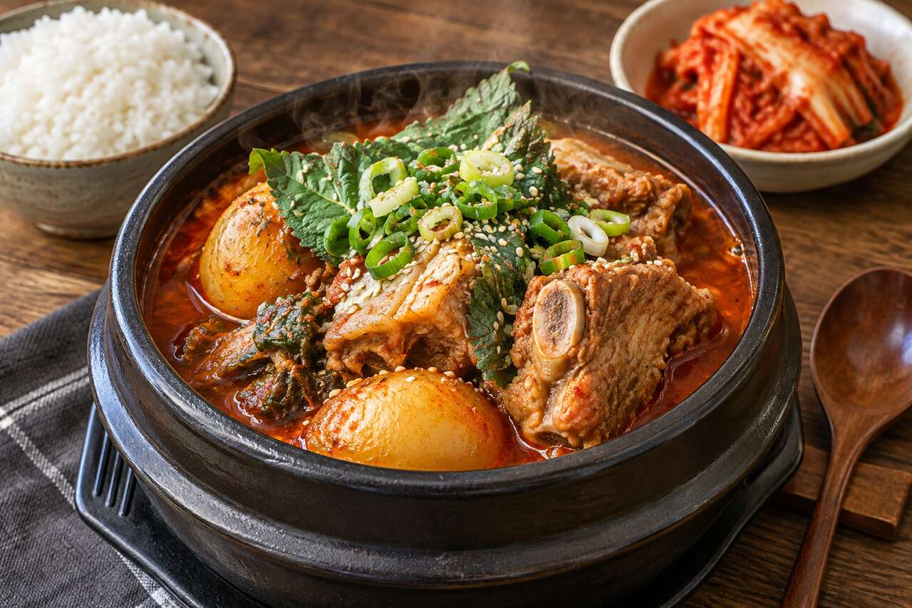 Recette de gamjatang : la soupe coréenne au porc et pommes de terre